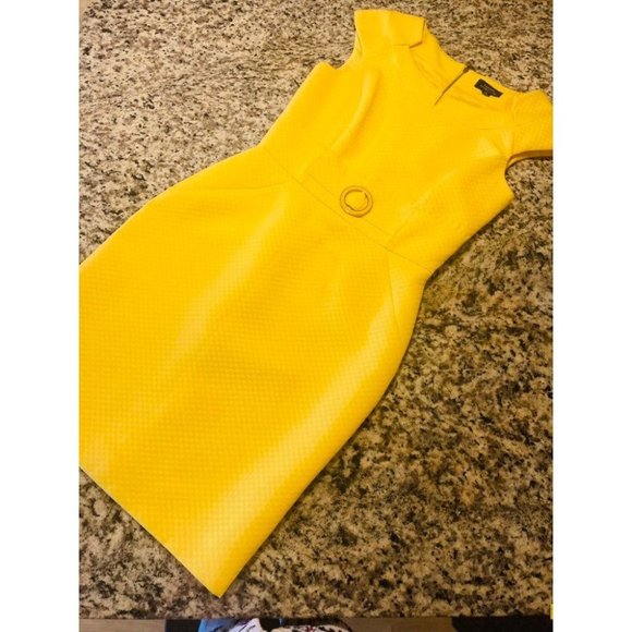 Tahari Dresses & Skirts - Tahari ASL Yellow Sheath Dress Size 6 - MAKE OFFER 🙂